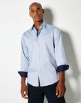 Tailored Fit Long Sleeve Premium Contrast Oxford Button Down Collar Shirt