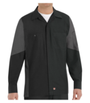 Long Sleeve Woven Crew Shirt