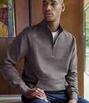 Kustom Kit Regular Fit 1/4 Zip Piqué Sweatshirt
