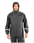 Prism PU Waterproof Jacket With Reflective Bands and Recycled Backing