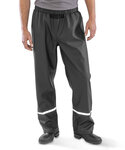 Prism PU waterproof trousers with reflective bands and recycled backing