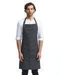 Jeans Stitch Denim Bib Apron with Pockets