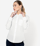 Kariban Ladies Long Sleeve Mandarin Collar Shirt