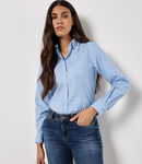 Kustom Kit Ladies Long Sleeve Tailored Workwear Oxford Shirt