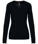 Kariban Ladies Cotton Acrylic V Neck Sweater