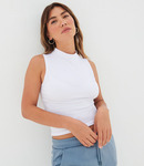 SF Clothing Ladies High Neck Crop Vest