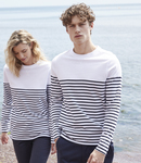 Front Row Unisex Long Sleeve Breton Striped T-Shirt