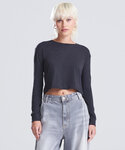 Women's long sleeve cropped T