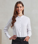 Premier Ladies Banded Collar Grandad Shirt