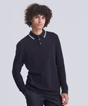 Long sleeve tipped 100 polo