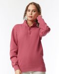Garment-Dyed Quarter Zip Sweatshirt